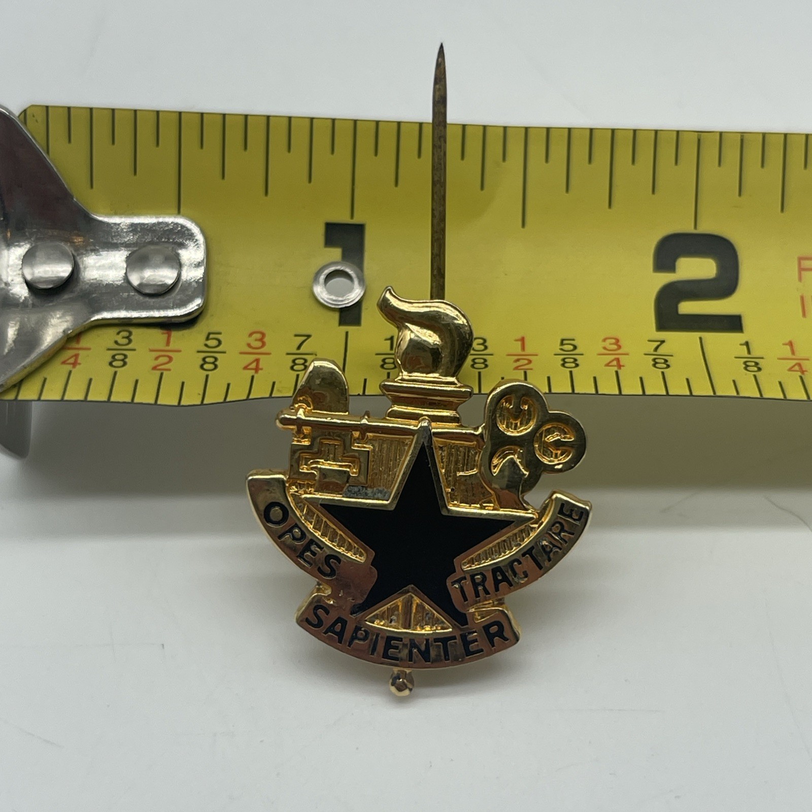 U.S. Military Logistical Management Center DI DUI Crest Pin Back OPES SAPIENTER
