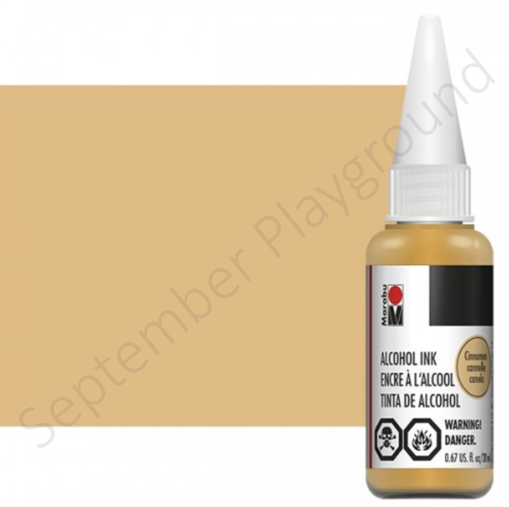 Marabu, Alcohol Ink, .67 fl oz, Cinnamon Ink, Brown Alcohol Ink, Tan Ink, Latte