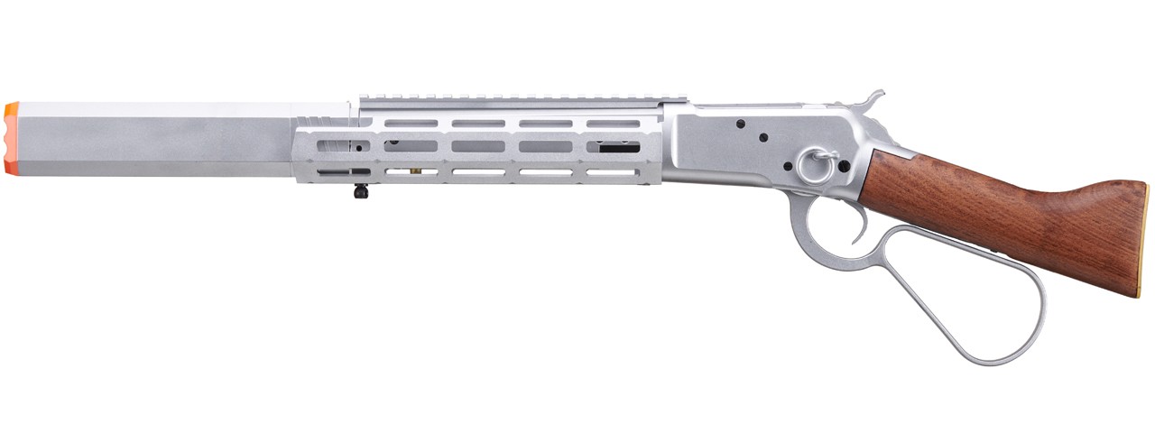 A&K M1873 ""Mares Leg"" Lever Action Airsoft Green Gas Rifle w/ M-LOK Rail and S