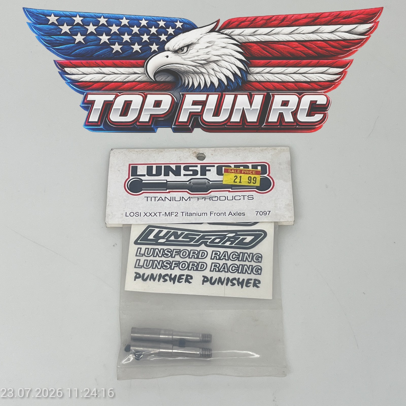 Lunsford LOSI XXXT-MF2 Titanium Front Axles #7097