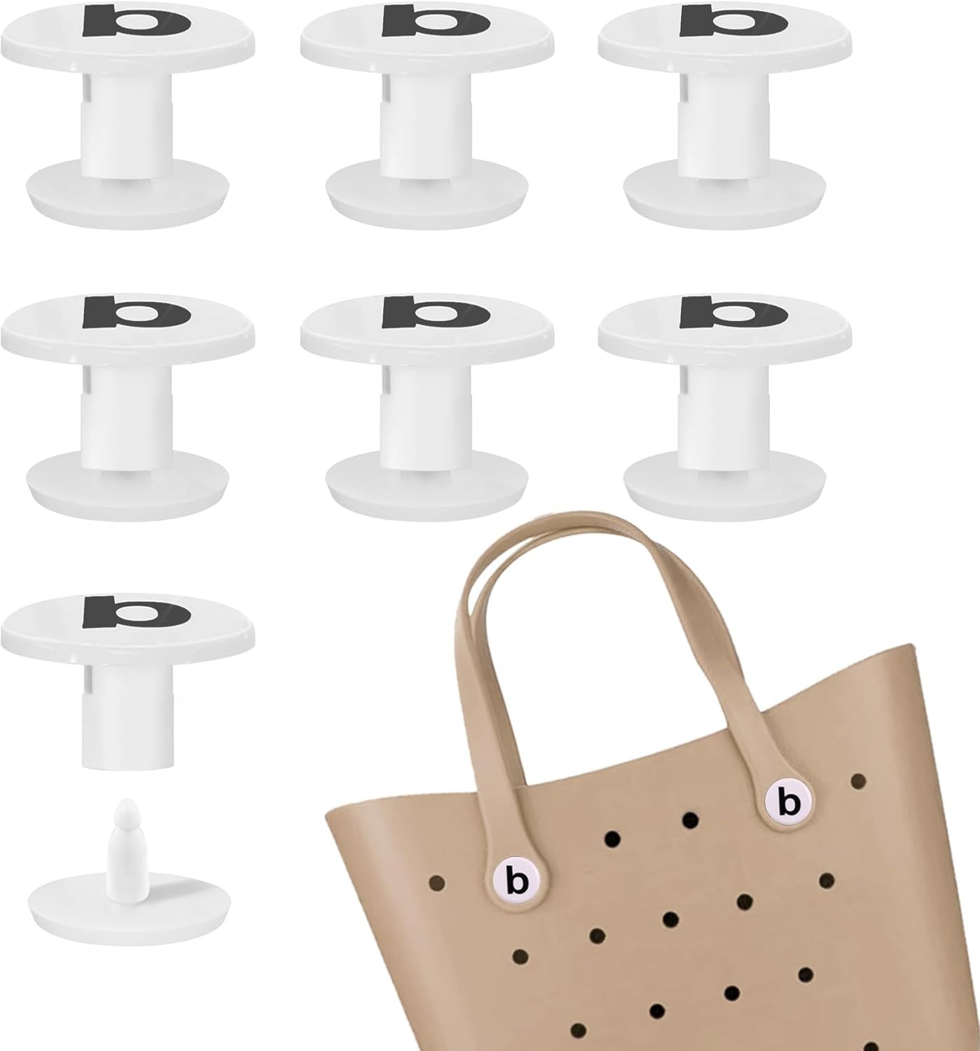 6 Pack Replacement Buttons for Bogg Bags Accessories, Handle Rivets Totes Bags