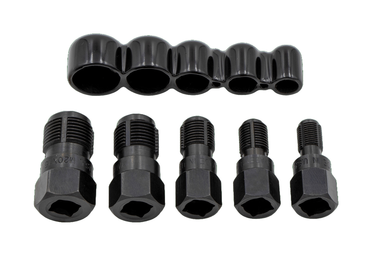 Lang 5pc Spark Plug Thread Chaser Tap Set Repair and Clean M10-M20 1030 USA Made