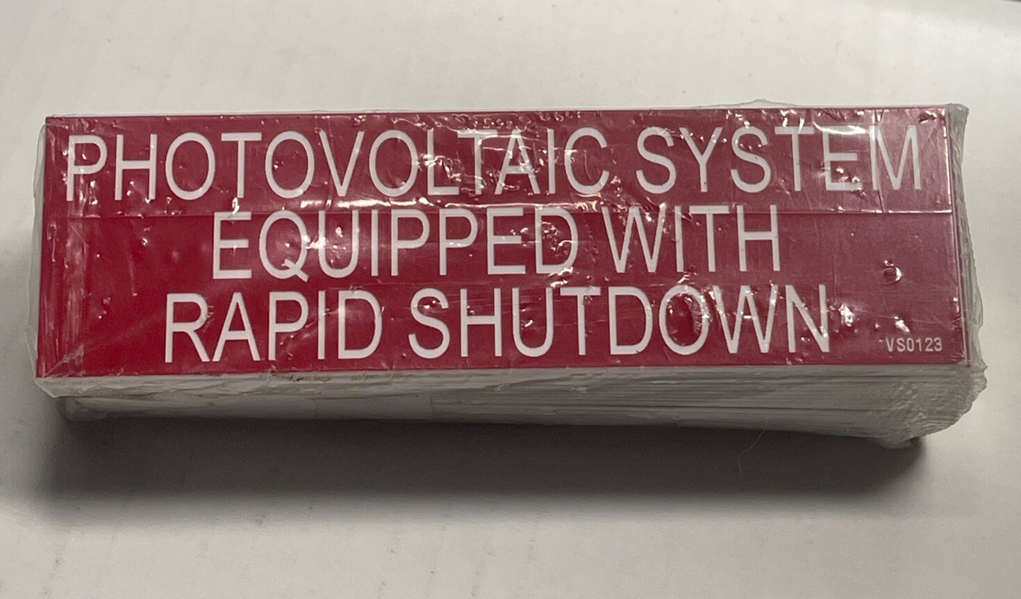 20pcs PV Label - PV System Equipped With Rapid Shutdown Placards, NEC Compliant