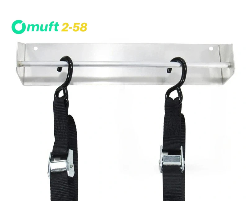 Aluminum Tie Down Hanger Holder Rack Silver for Trailer Storage Organizer