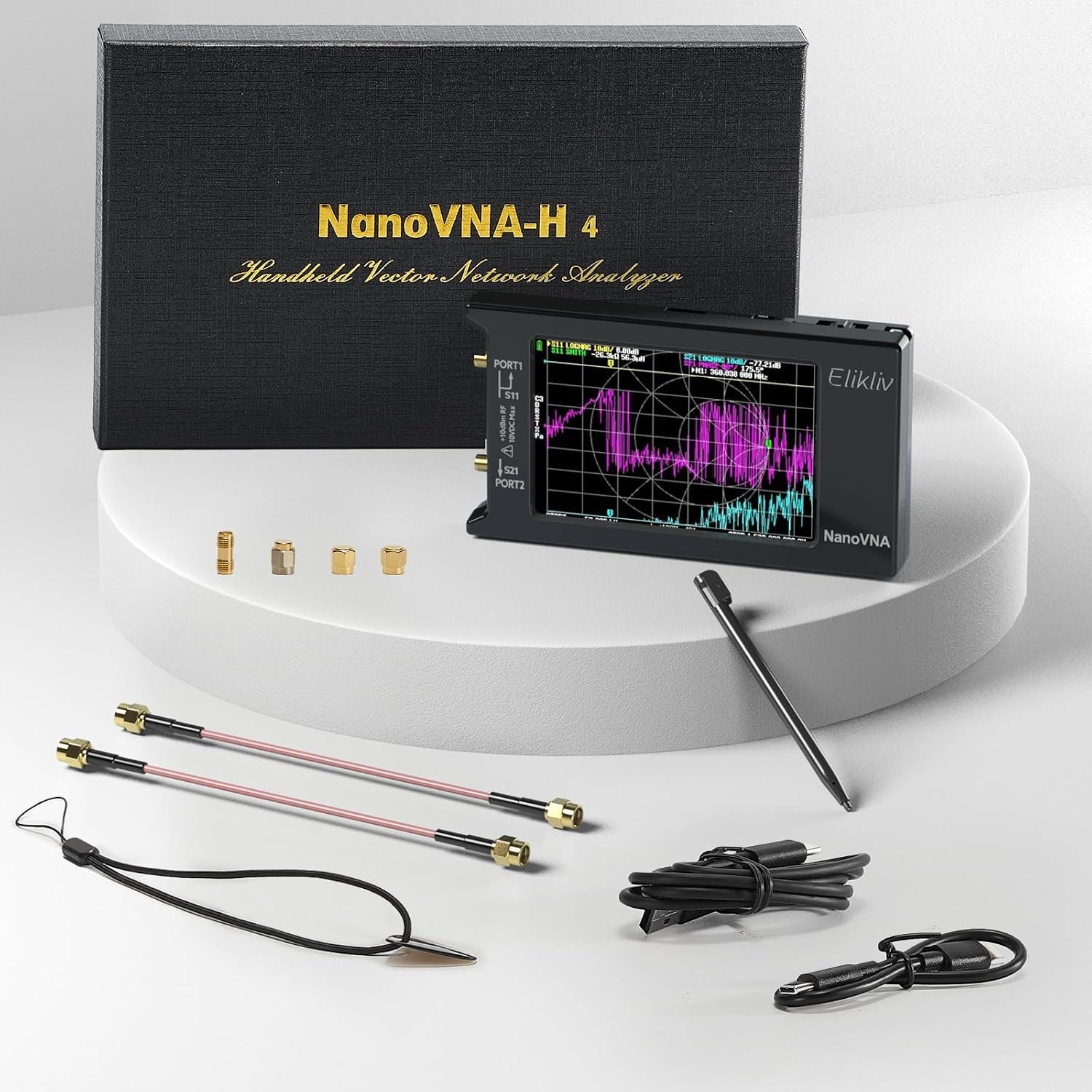 Portable NanoVNA-H4 Vector Network Analyzer