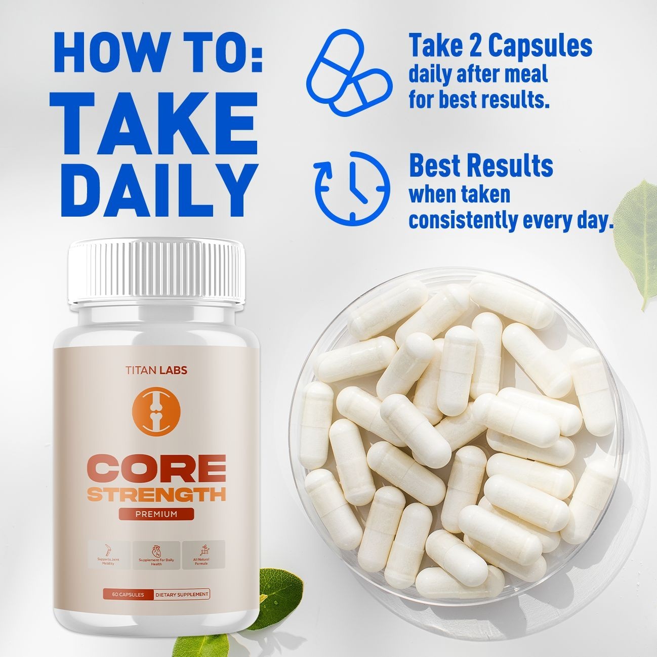 (1 Pack) Core Strength Joint Support Advanced Formula CoreStrength 60 Capsules