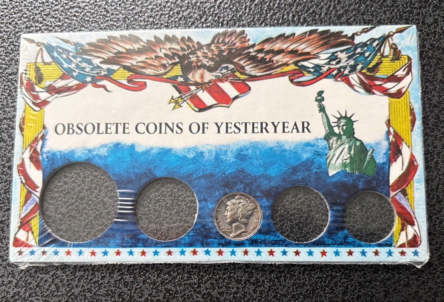 Obsolete Coins Of Yesteryear-1941 Mercury  Silver Dime Sealed