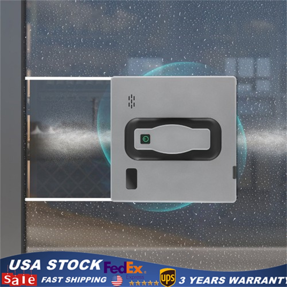 Cleaner Robot Automatic Window Vacuum Cleaner w/ Manual/Auto Water Spray Remote