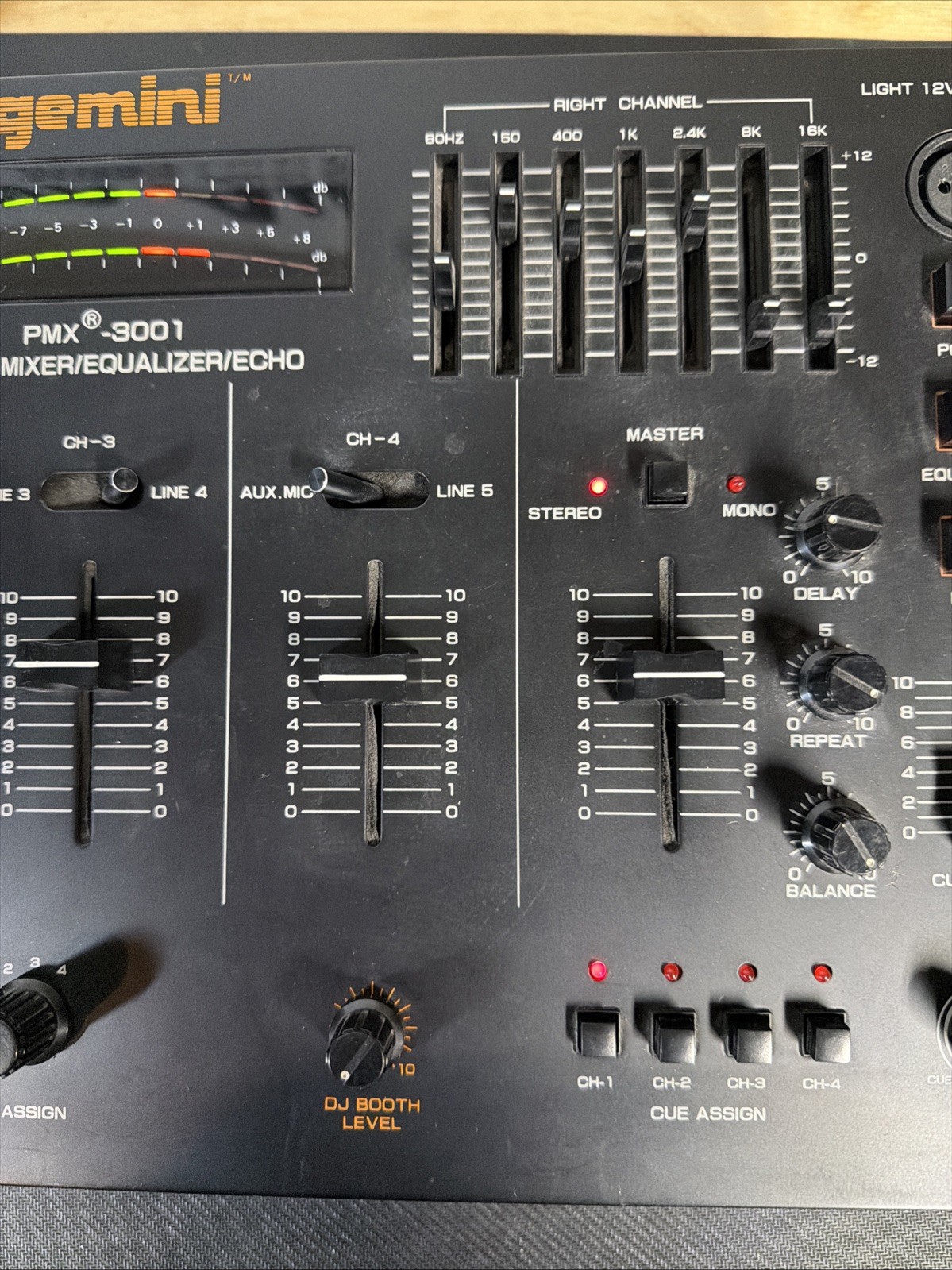 READ! Gemini PMX-3001 PREAMP MIXER EQUALIZER ECHO DJ Fast USA Ship! 3000 Echo