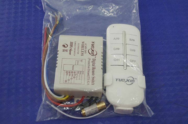 4 Way Light Lamp Digital Wireless Remote Controller Switch ON/OFF 110-240V New