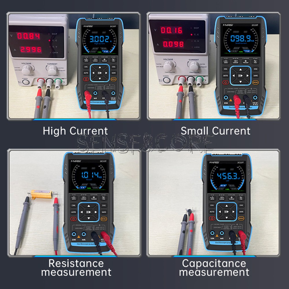FNIRSI 2C23T 3-in-1 Digital Oscilloscope Multimeter Function Signal Generator US