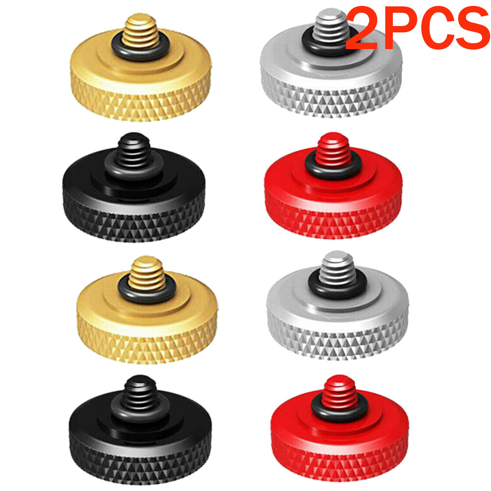 2 Pcs Brass Concave Shutter Release Button Rubber Ring for Fujifilm Leica Nikon