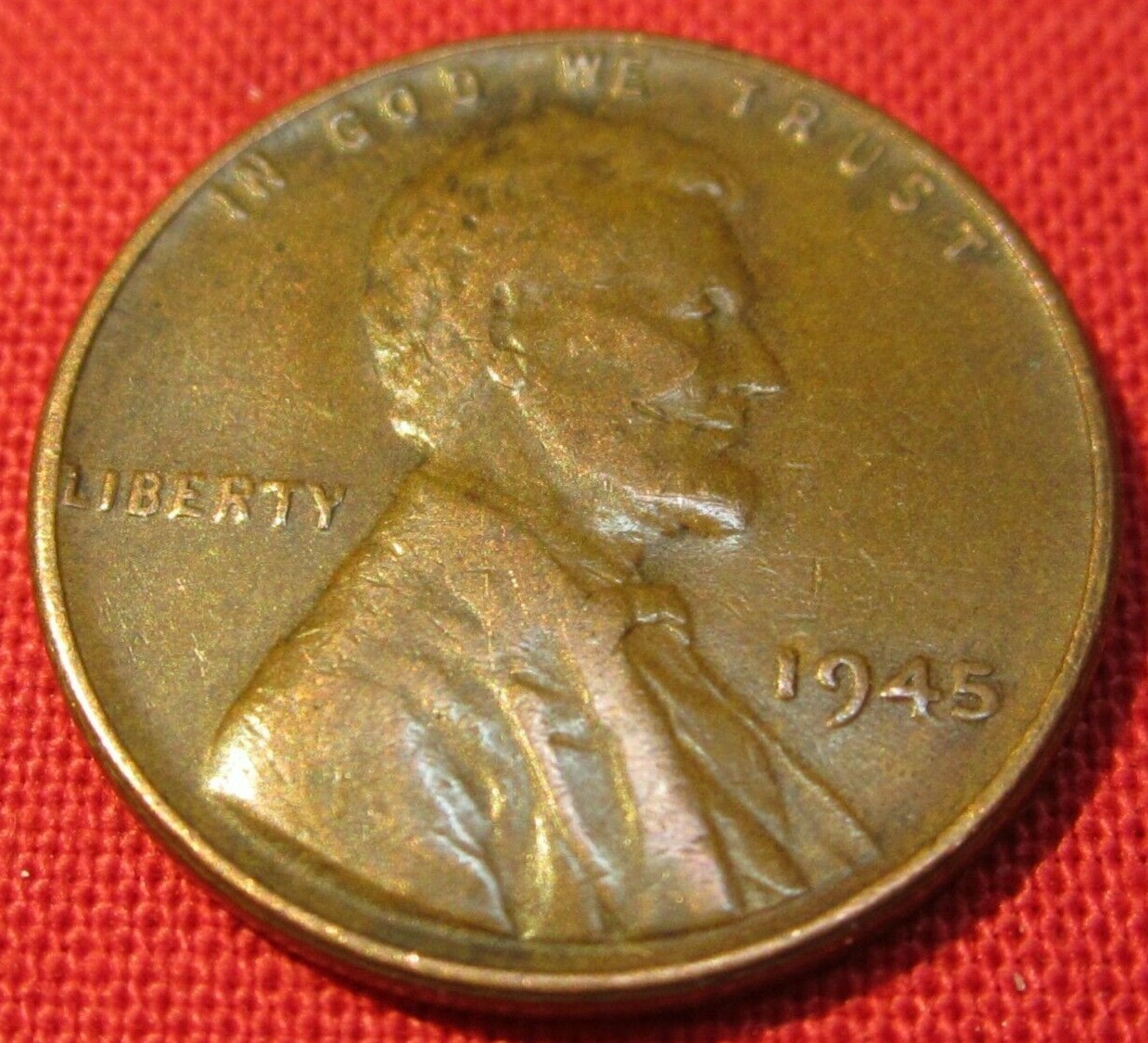 1945 (P) Lincoln Wheat Cent/Penny - F Fine to VF Very Fine