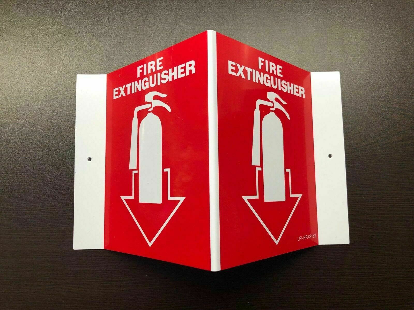 🔥🧯50-SIGNS-5 X 6 (3-D) RIGID PLASTIC ANGLE "FIRE EXTINGUISHER PICTURE" SIGNS