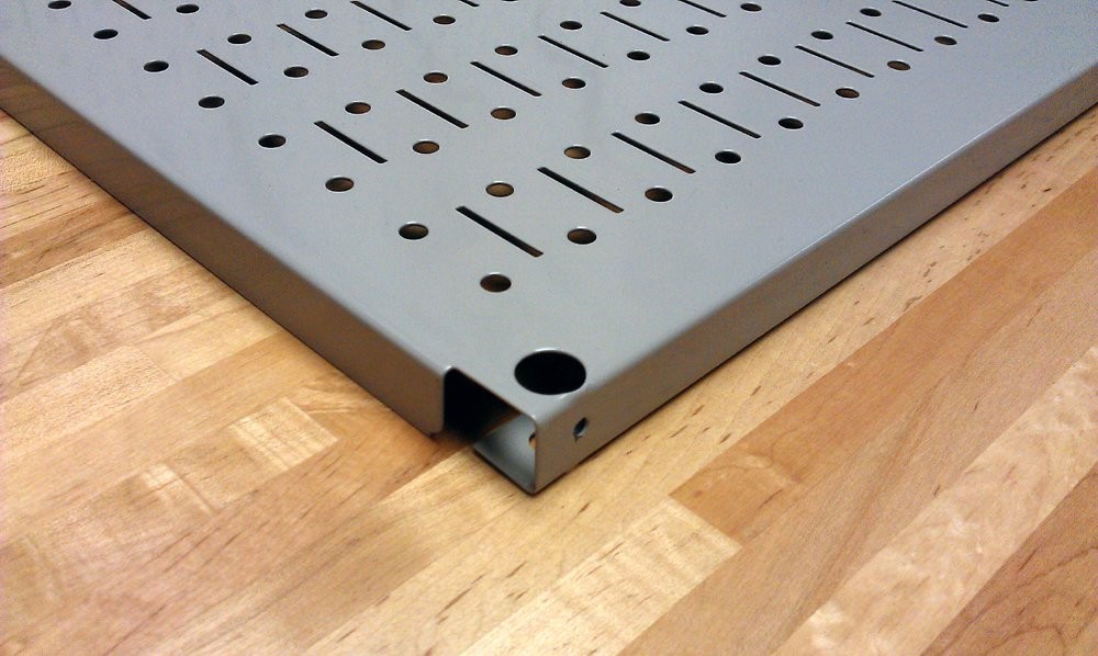 Wall Control Pegboard 16in x 32in Horizontal White Metal Pegboard Tool Board