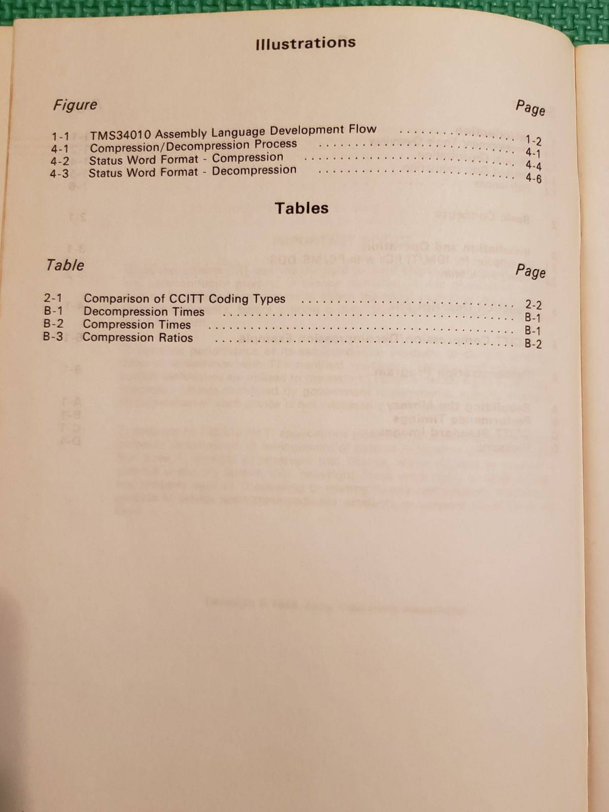 Texas Instrument TMS34010 CCITT Data Compression Library User's Guide 1988