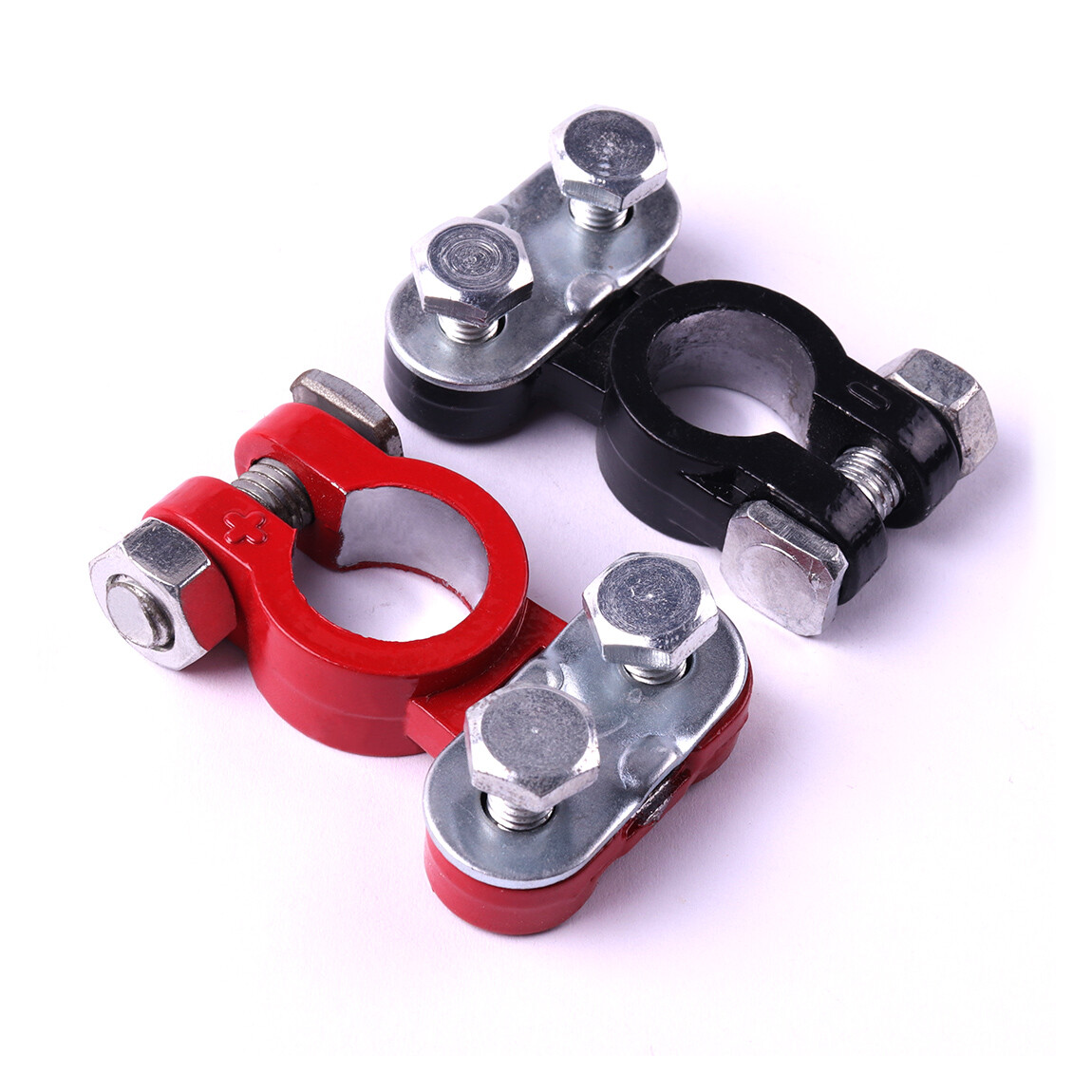 Car Battery Terminal Clamp Connectors Positive Negative Release Disconnect 2PCS