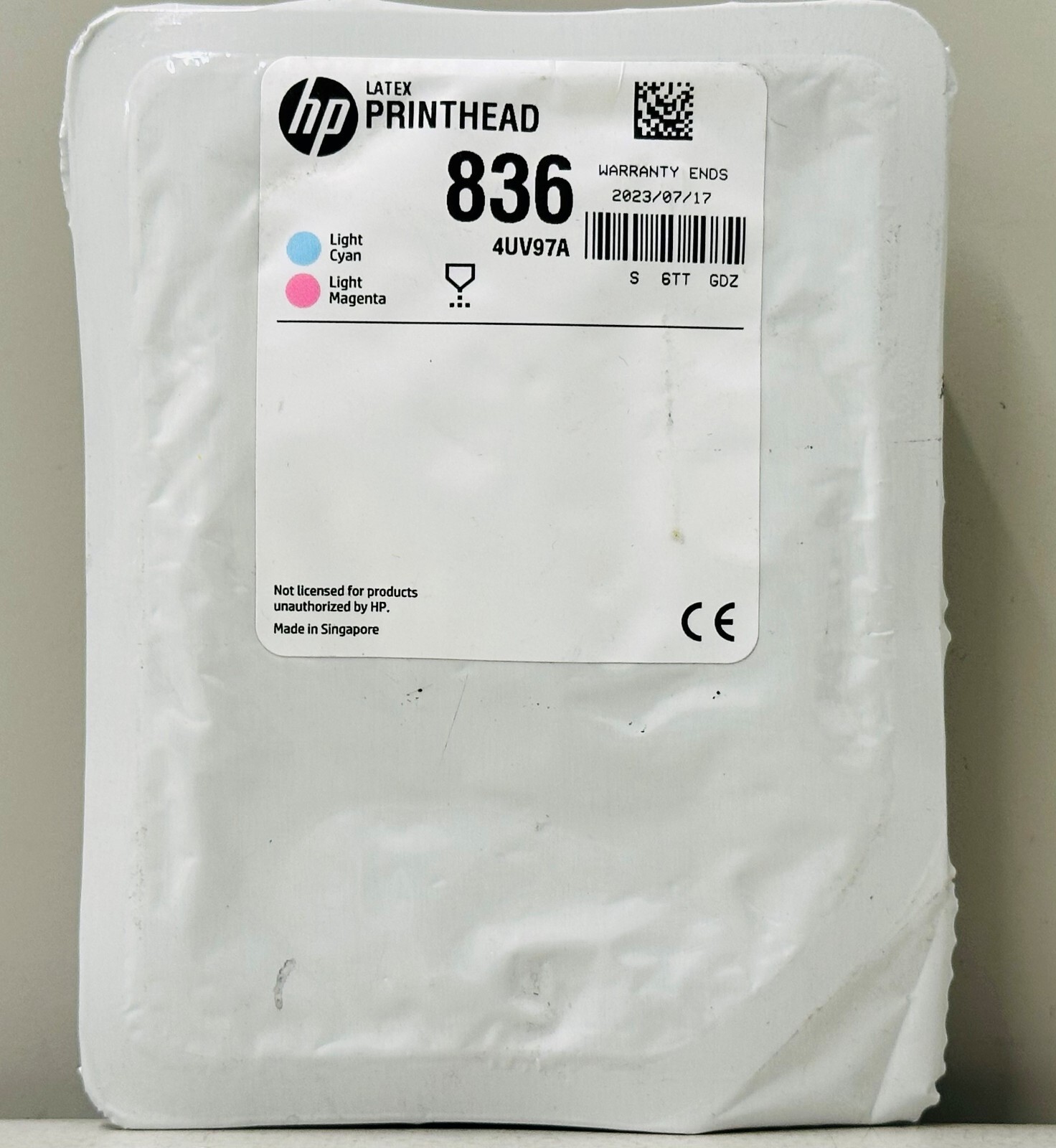 New Genuine HP 836 Light Cyan & Light Magenta Latex Printhead Cartridge [4UV97A]