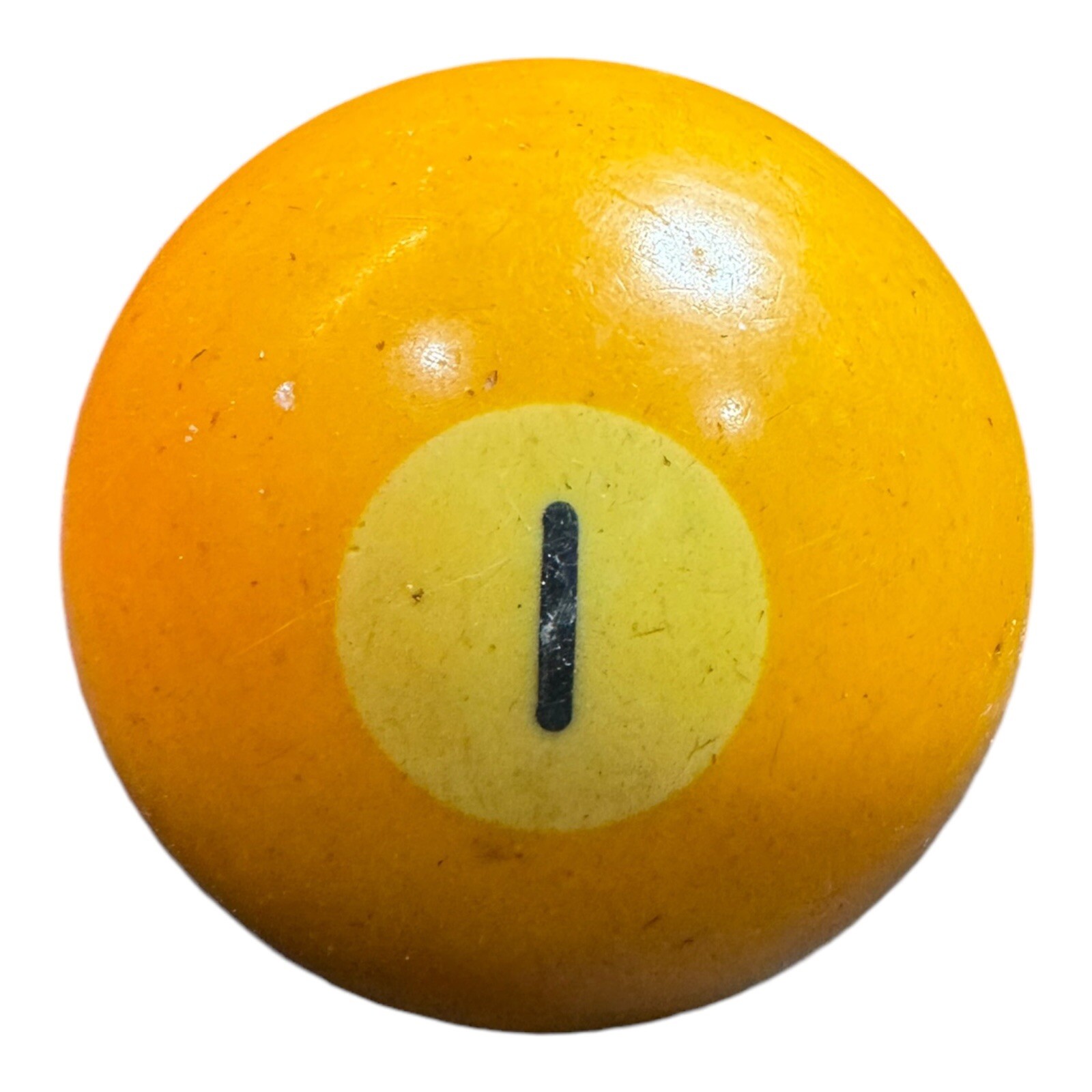 VTG BAKELITE Billiard Pool Ball - Solid Yellow #1 - 2 1/4" Diameter