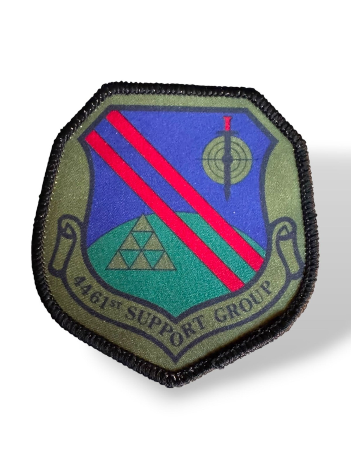 Vintage USAF 4461st Support Group Cloth Patch Printed Design 1990s Shield Shape