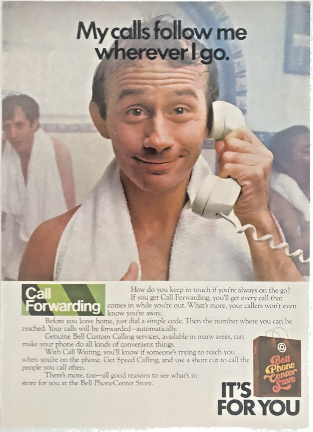 Bell Phone Center Store Call Forwarding Vintage 1981 Magazine Ad