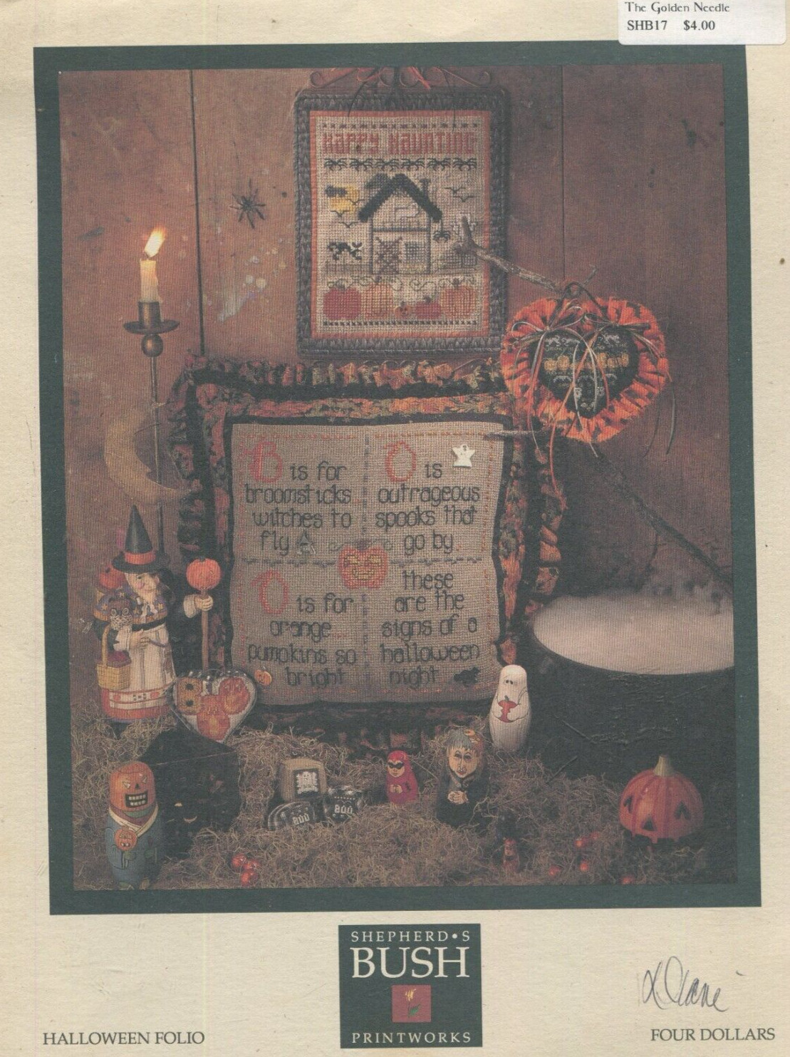 Halloween Folio Cross Stitch Pattern Booklet Shepherd's Bush Printworks