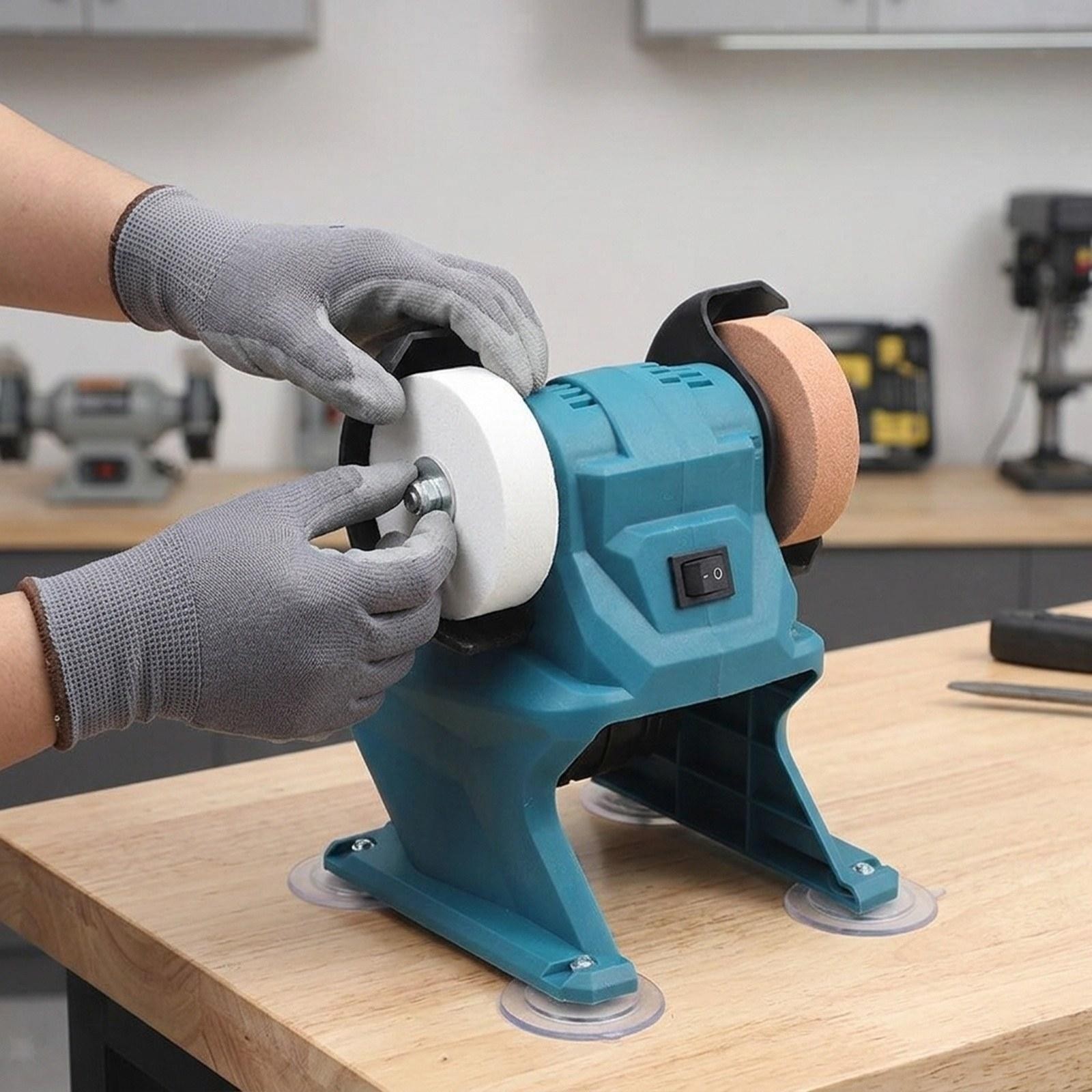 Mini Bench Grinding Double Wheel Grinding Machine Compact Bench Polisher for