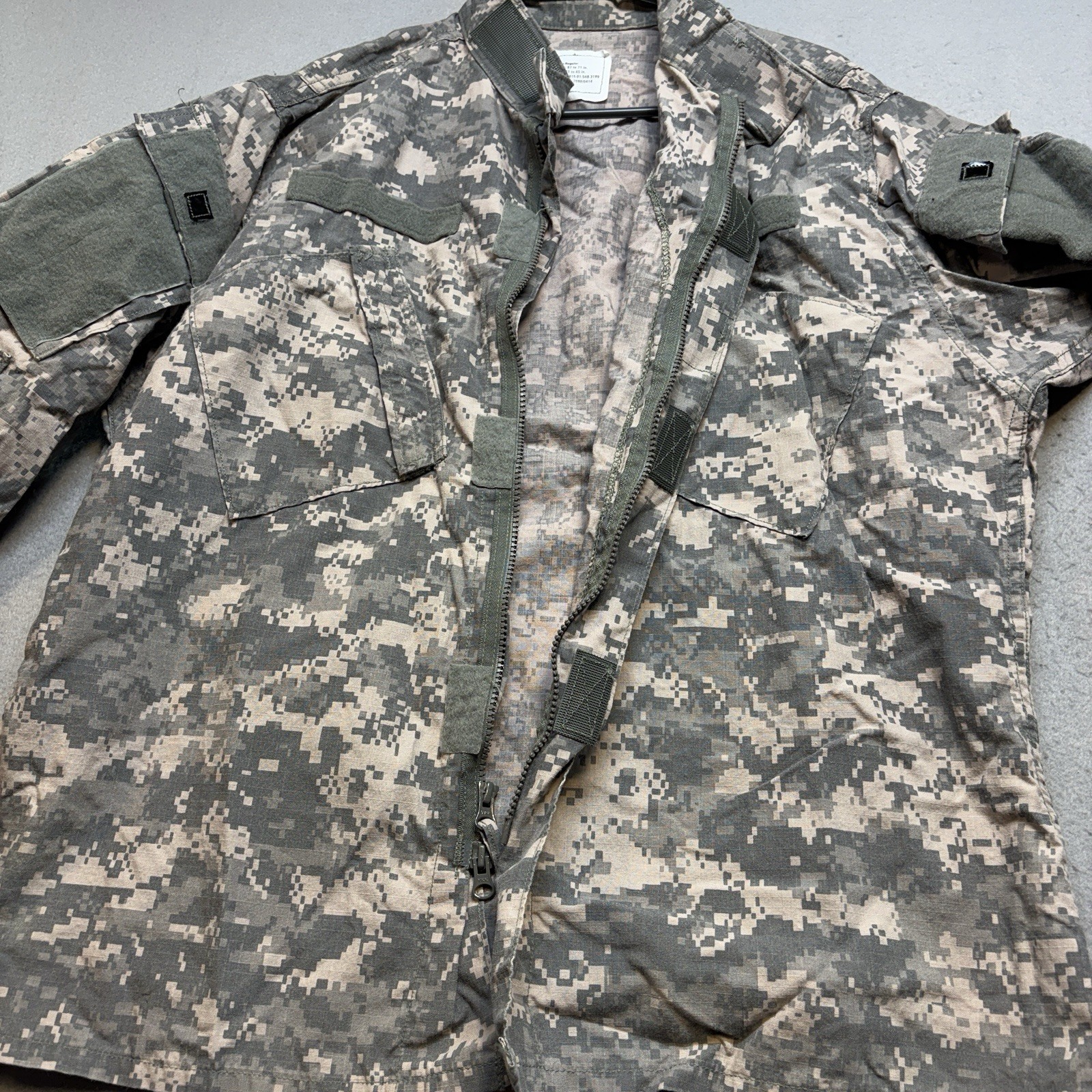 FRACU Army Combat Uniform Jacket Men L Reg Digital Camo Ripstop Coat Military