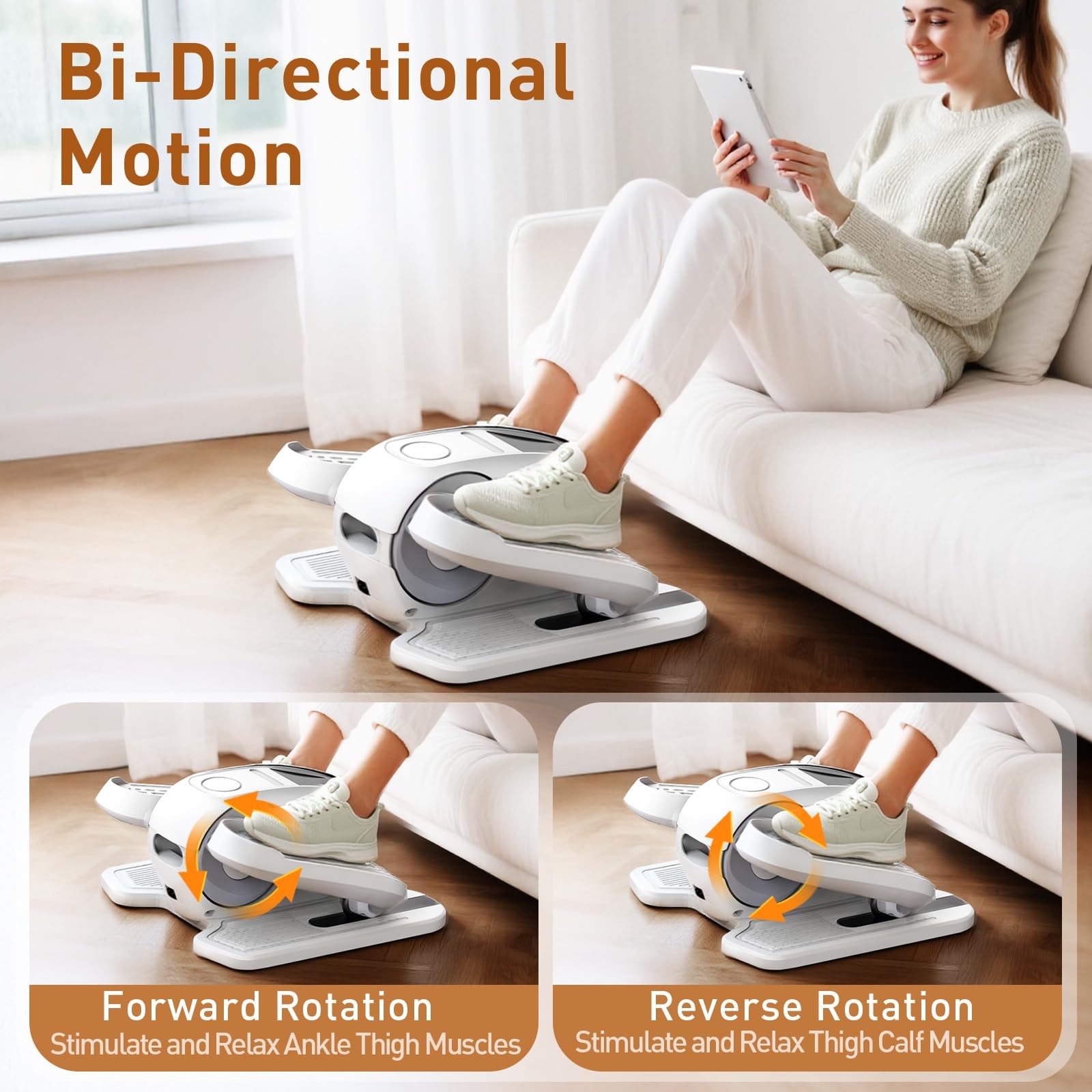 Under Desk Elliptical Exercise Machine, Elliptical Leg Exerciser as Seen on T...