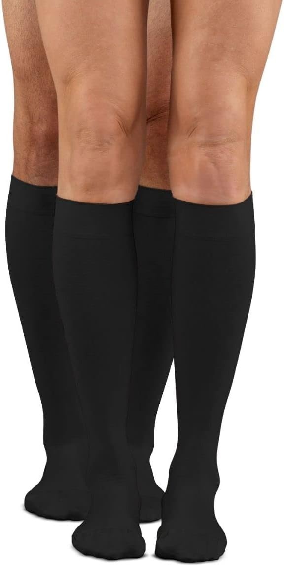 Dr. Comfort Unisex Microfiber Opaque +Plus Below Knee 20-30mmHg (Black) Large 11