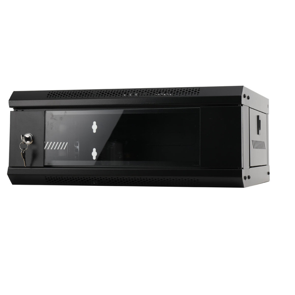 4U 22" Wall Mount Network Server Cabinet Enclosure Rack w/ Locking Lock & 2 Keys