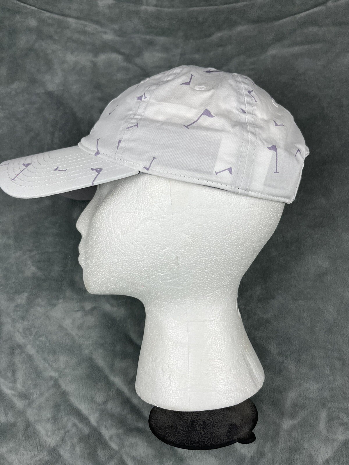 Titleist Hat Women White Purple Flags Adjustable Back Breathable