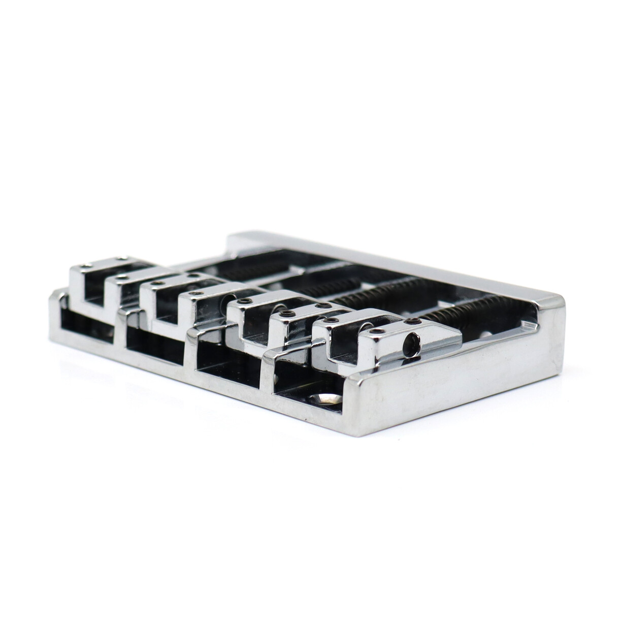 4-String Electric Bass High-End Saddles Bridge Tailpieces Replacement Chrome