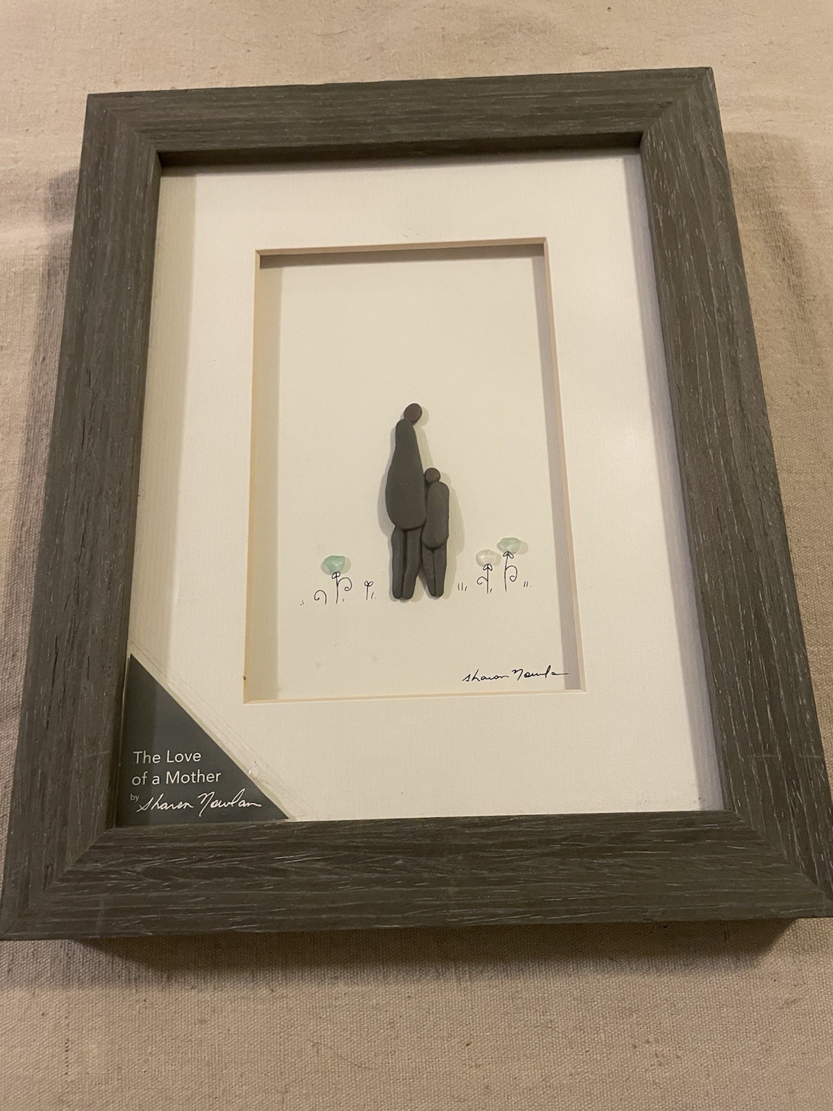 NWT New The Love of a Mother, Sharon Nowlan Pebble Art Gray