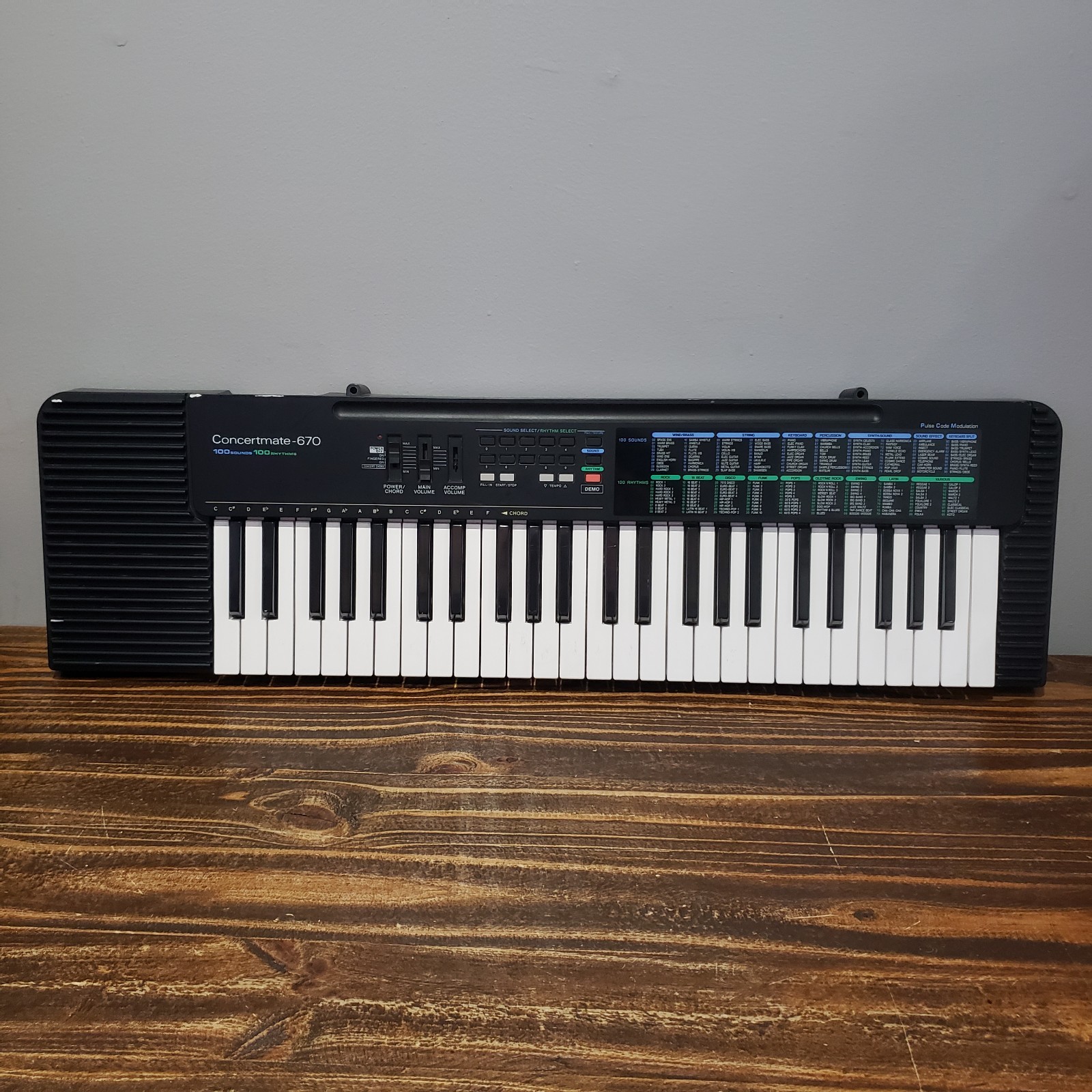 Concertmate 670 Keyboard Synth Sound Effect Rhythm Percussion Tested