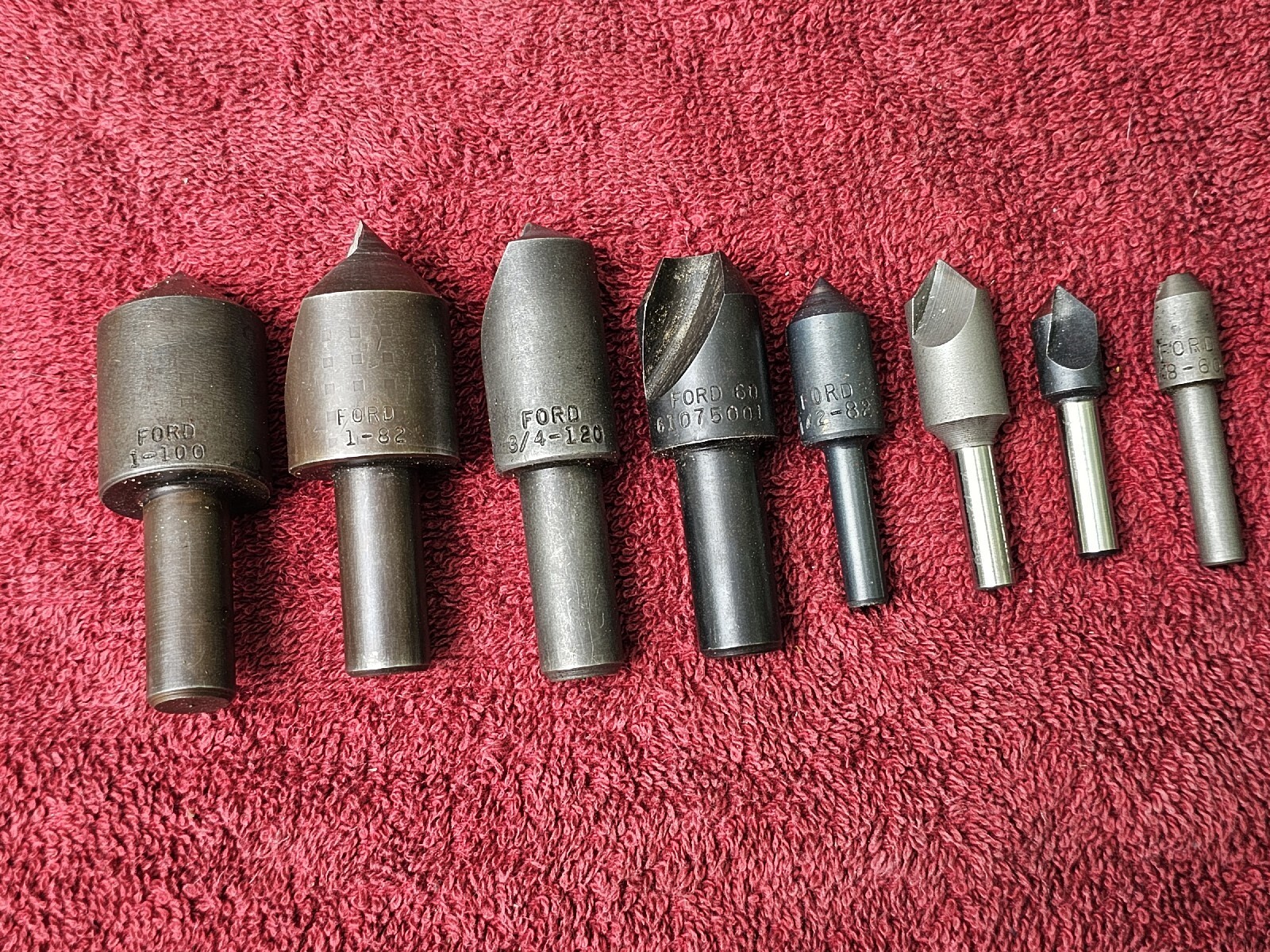 Lot oF 8 MA Ford and Hanita HSS countersinks