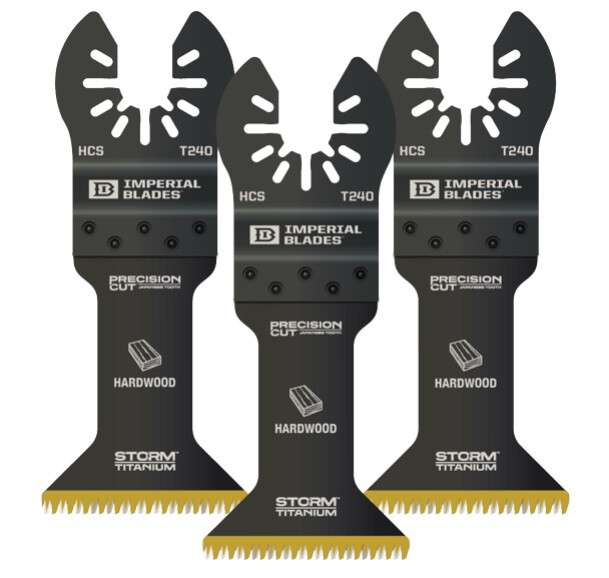 Imperial Blades IBOAT240-3 One-Fit Titanium Hardwood Blade, 1-3/4", 3-Piece