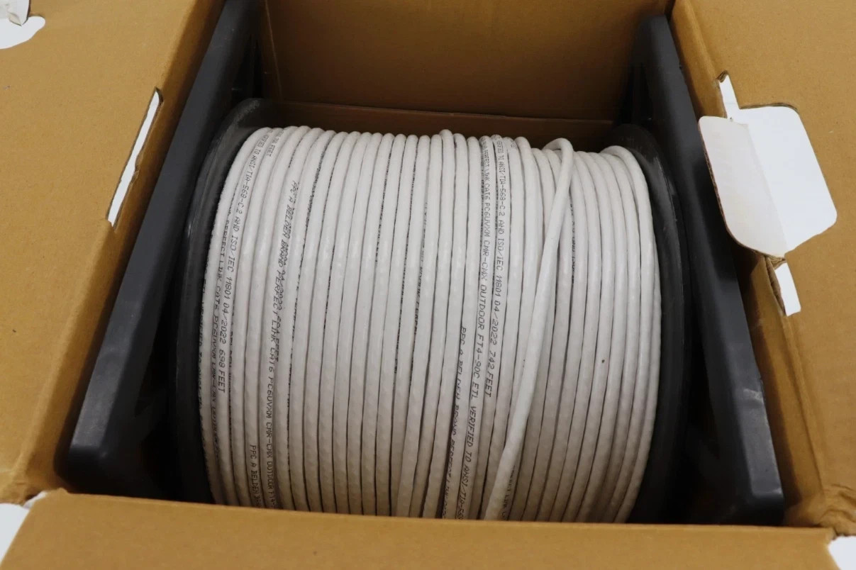 CAT6 PPC Belden Perfect Link Category 6 Cable - White, 750 ft Network Cable