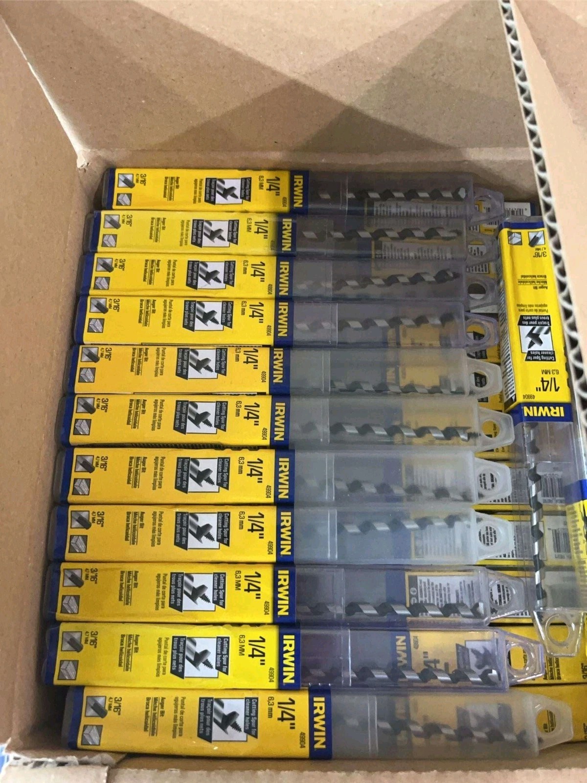 Pack Of 65 Pieces Of Irwin 49904 Augr Bit I-100 1/4 Inch X 7-1/2 Inch