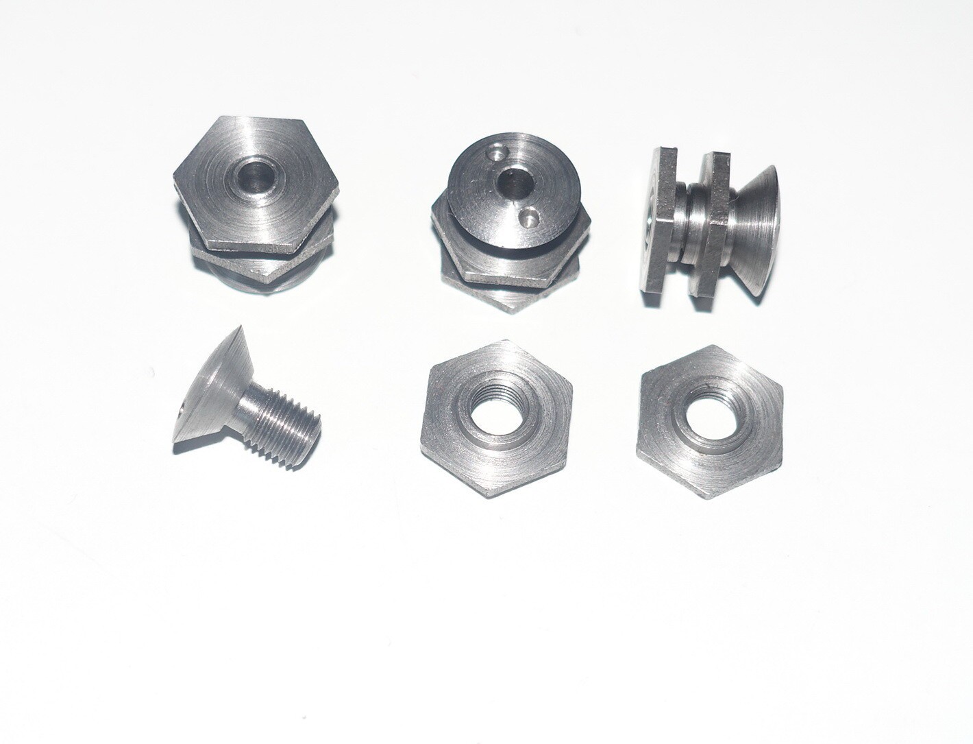 GERMAN ARMY WW2 REPRO PARATROOPER stahlhelm BOLTS SET /w NUTS steel SET OF 4
