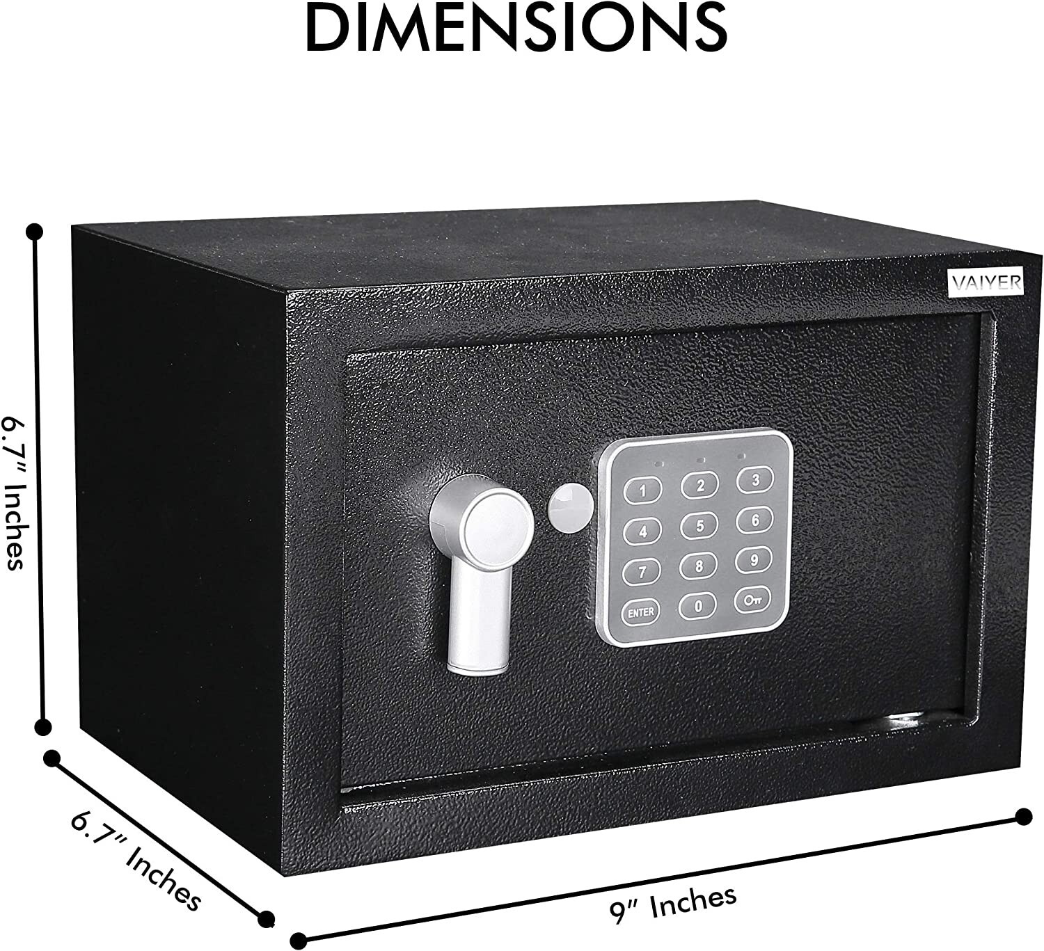 Home and Office Electronic Safe Box with Digital Keypad & Keys,