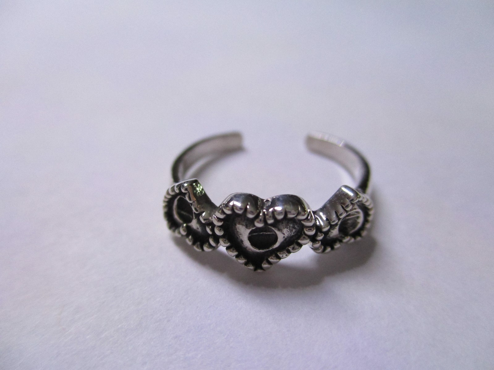 Gorgeous Sterling Silver heart to heart design Toe ring for everyday use