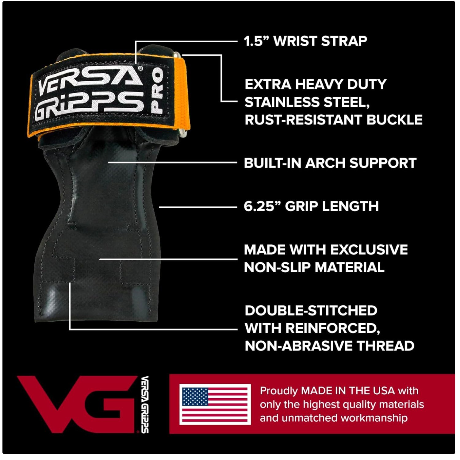 Pro Wrist Straps for Weightlifting - Purple/Black