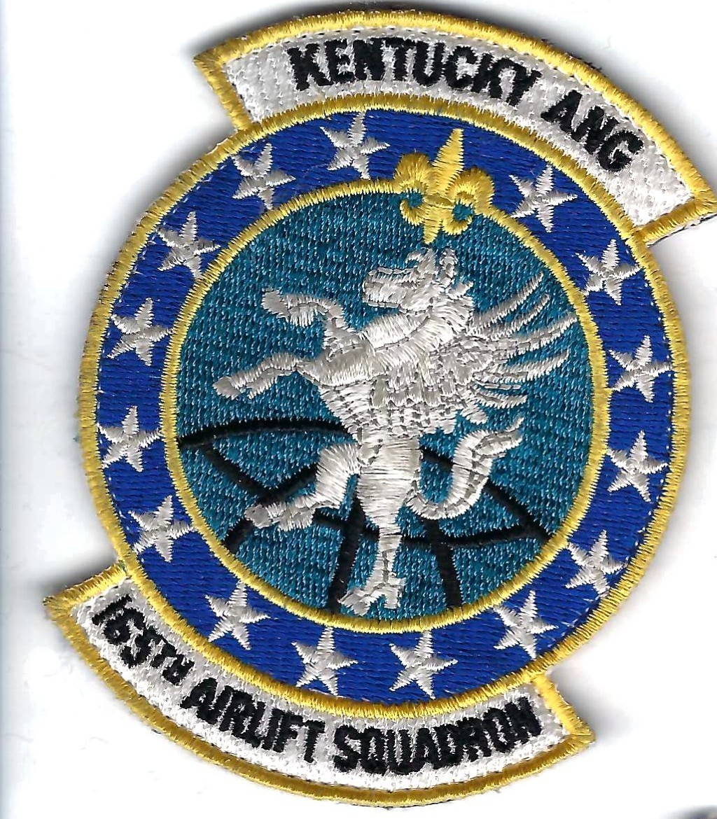 PATCH USAF 165TH  AIRLIFT SQUADRON AS KENTUCKY  AIR GUARD  JT-35