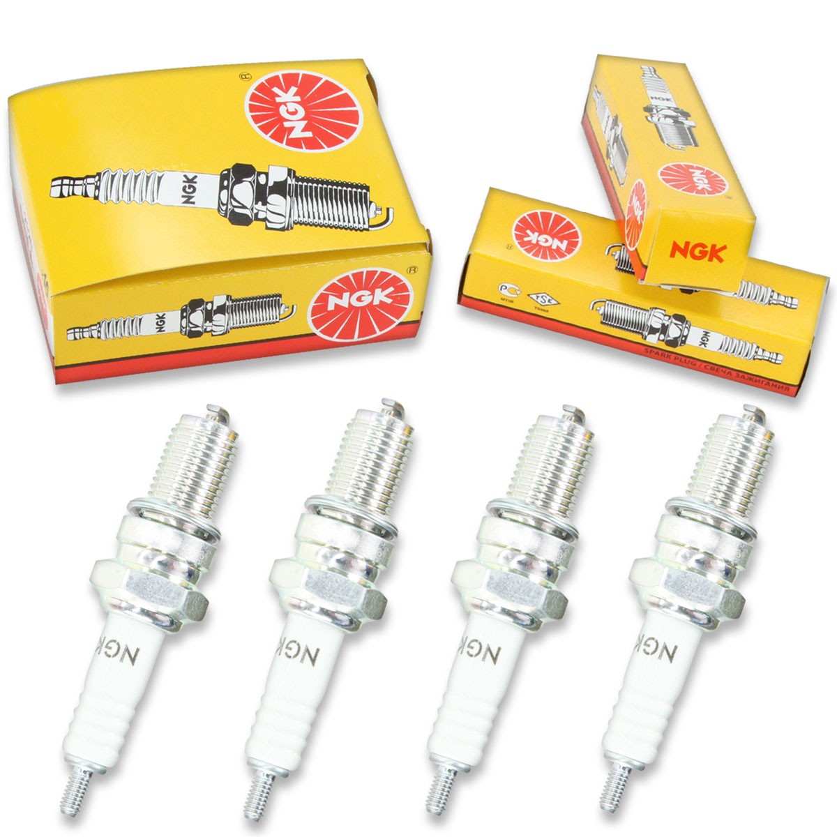 4pcs 86-88 BMW K75C NGK Standard Spark Plugs 740cc 45ci Kit Set Engine lj