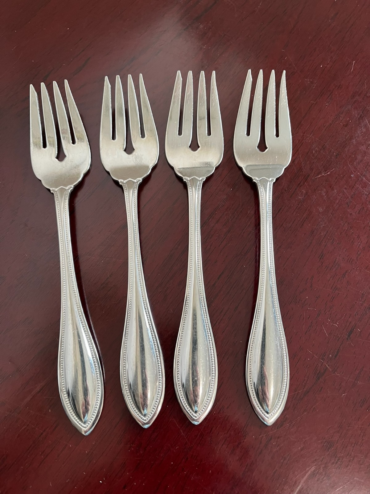 Oneida Arbor American Harmony Stainless Flatware Salad Forks Lot of Four