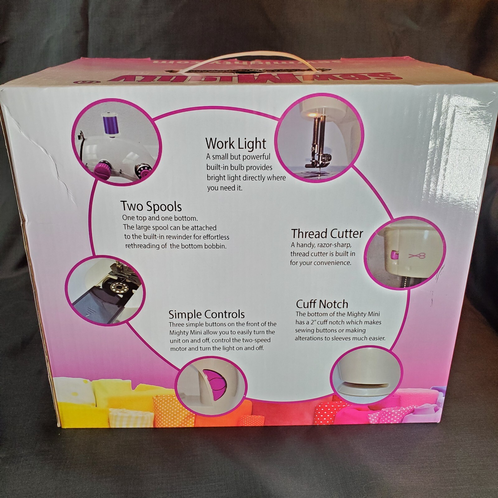 Sew Mighty Mini Sewing Machine in Box
