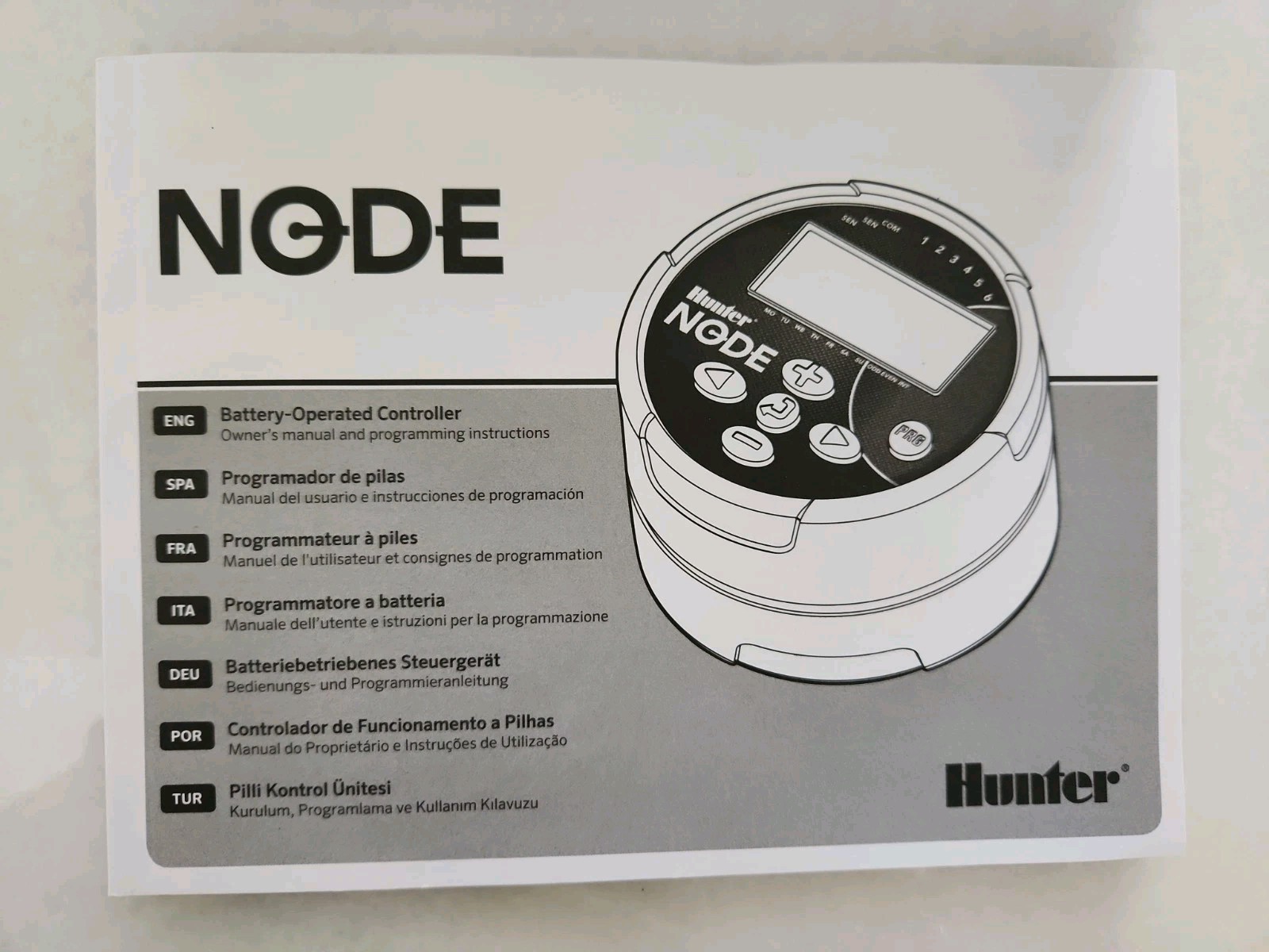 NEW Hunter Node-100 Single Zone 9V Battery Operated Controller w/PGV-101 Valve