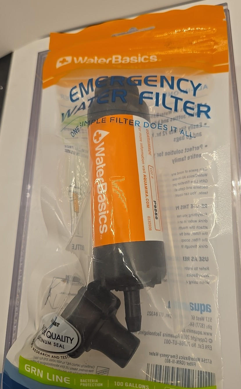 WaterBasics Series  GRN (Green) Line Emergency Water Filter100 gallons