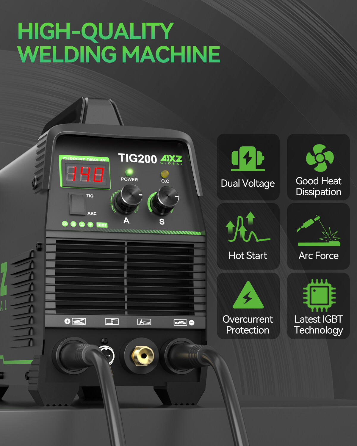 High Frequency 2 in 1 Stick TIG Welder Machine110V 220V with Post Gas Function